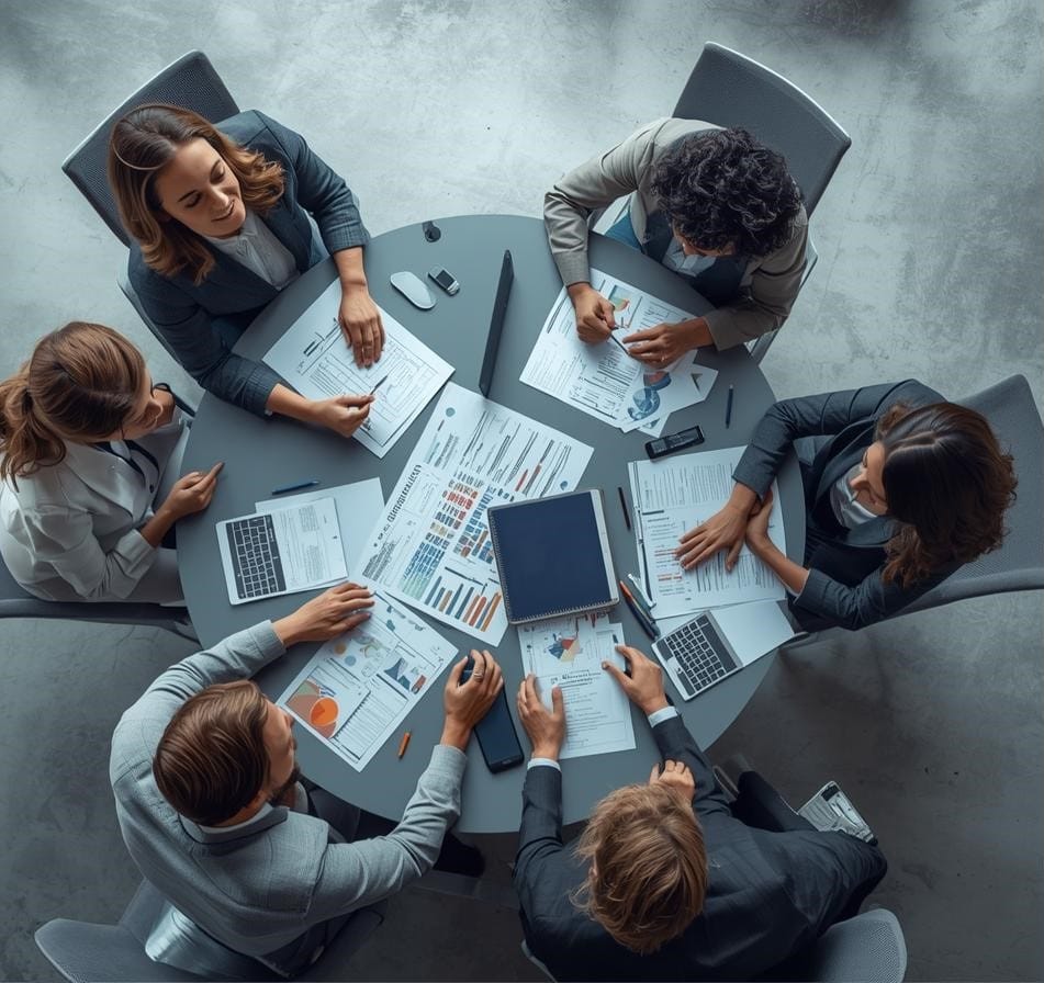 جلسه مشاوره مالی در شرکت حسابداری حرفه‌ای حسابان پلاس